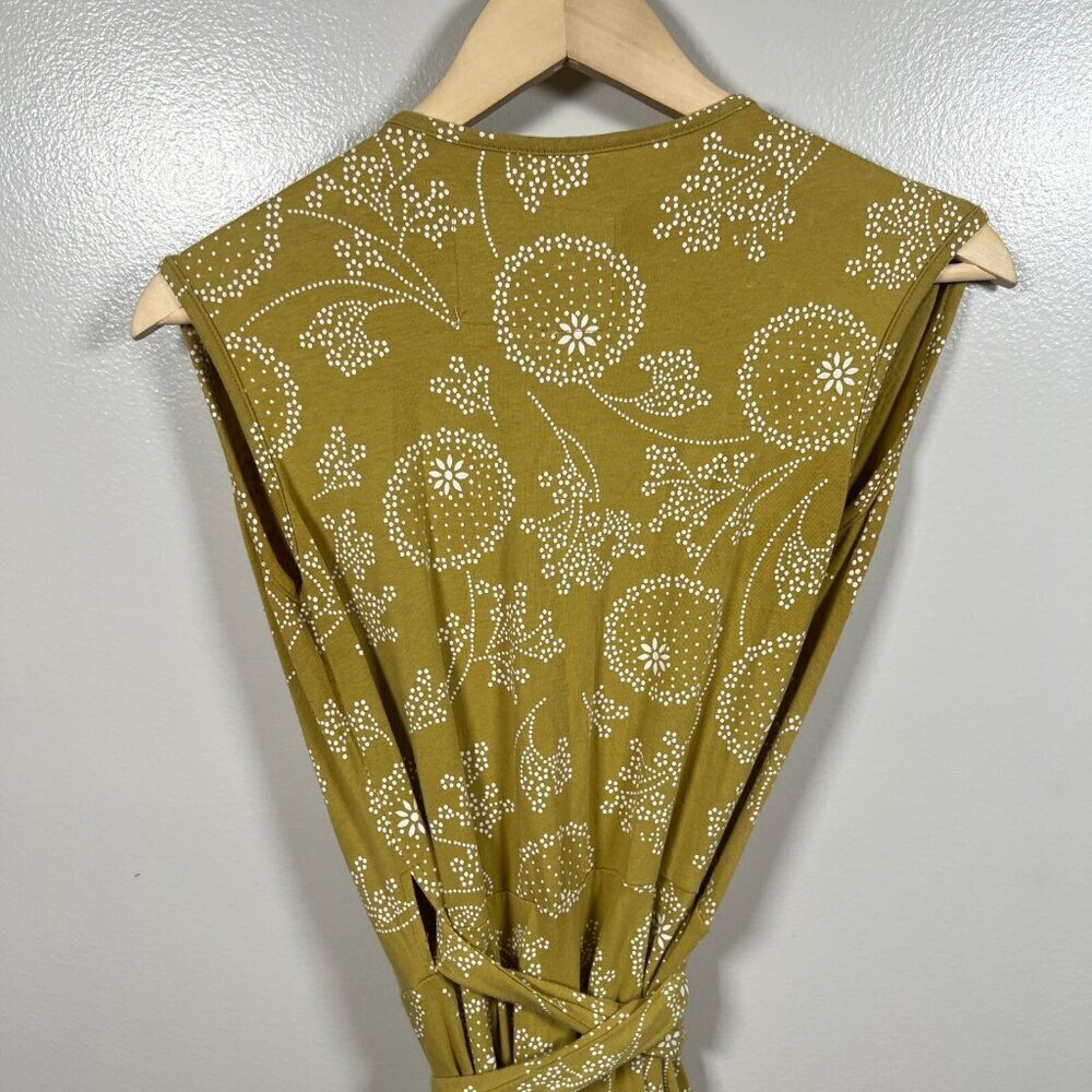 Effie's Heart Theresa Wrap Dress Size Small Green Floral Retro Knee Length - Picture 8 of 9